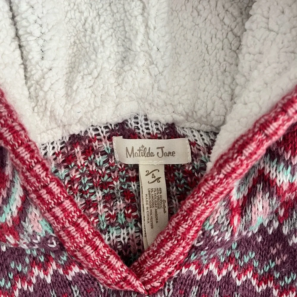 Matilda Jane Braylon Sherpa Fair Isle Poncho. Great condition